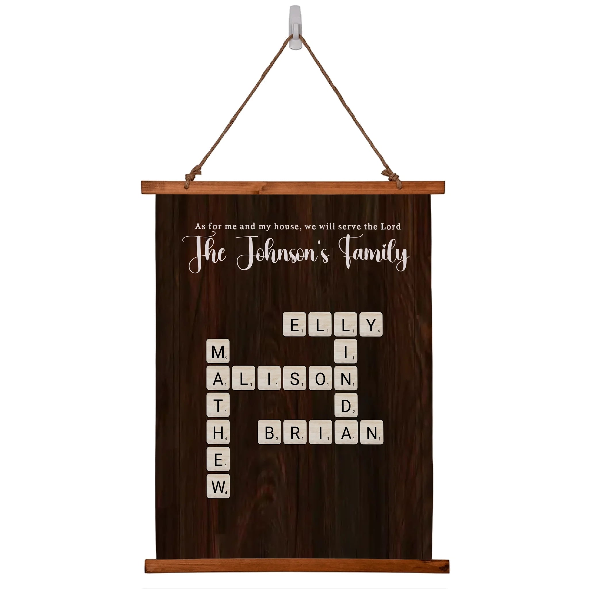 Wood Topped Wall Tapestry 1