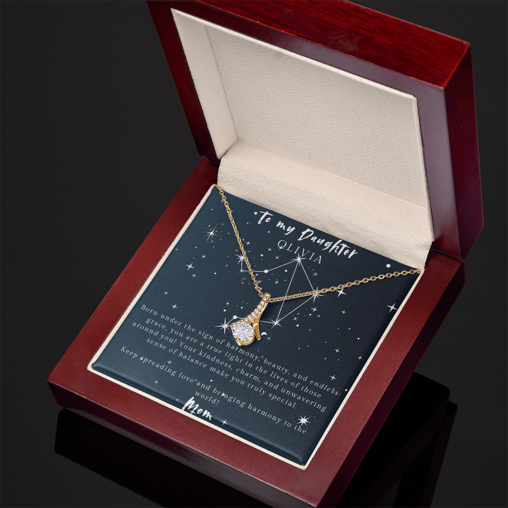 Libra Alluring Beauty Necklace – Elegant Gift for Daughter