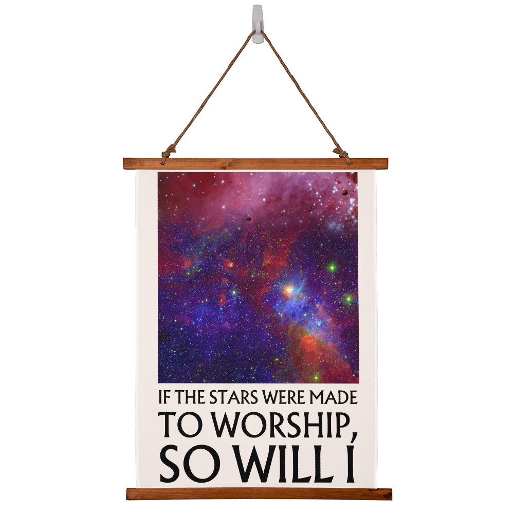 If the Stars Were Made to Worship So Will I — Christian Galaxy Wall Tapestry